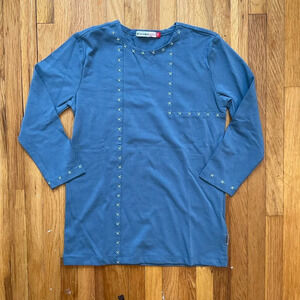 Kidichic Girls Three Quarter Sleeve T-Shirt Size 12 Blue